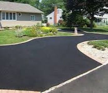 Newly Paved Curved Driveway Jersey Strong Paving NJ