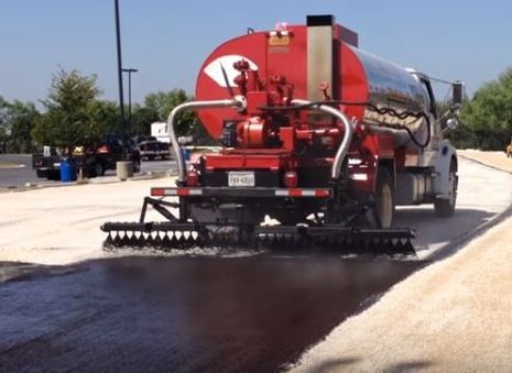 Hot Liquid Asphalt Being Laid Down Jersey Strong Paving NJ